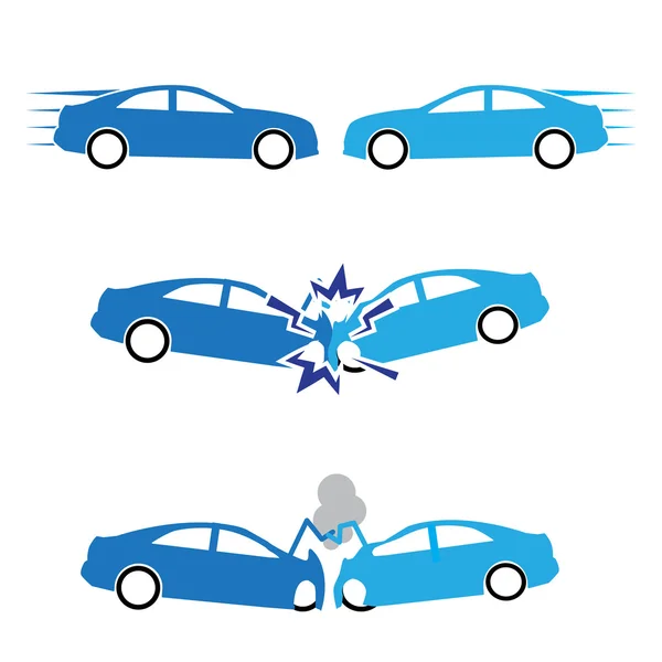 Car crash and accidents — Stock Vector