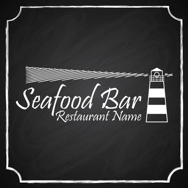 Ознаки Ресторан морепродуктів — стоковий вектор