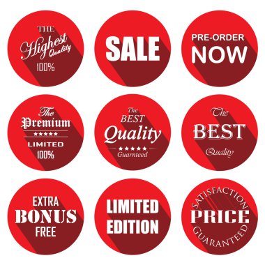 Fiyat etiketi kırmızı daire Etiketler ve stickerlar