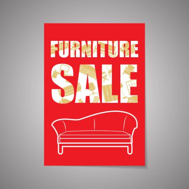 Mobilya tasarım vektör şablon düzeni dergi ve brochur için