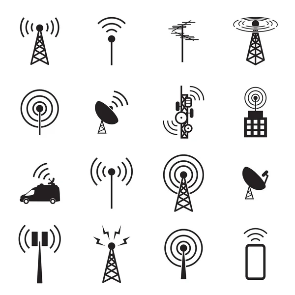 Conjunto de iconos de antena — Vector de stock