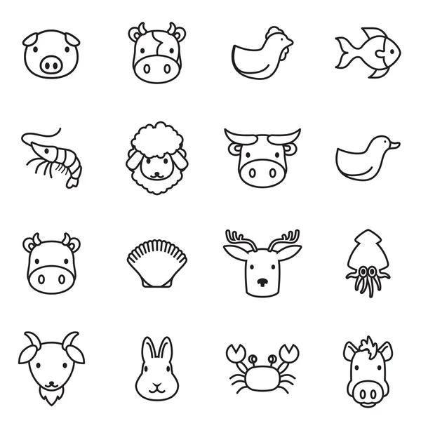 Icono de granja animal — Vector de stock