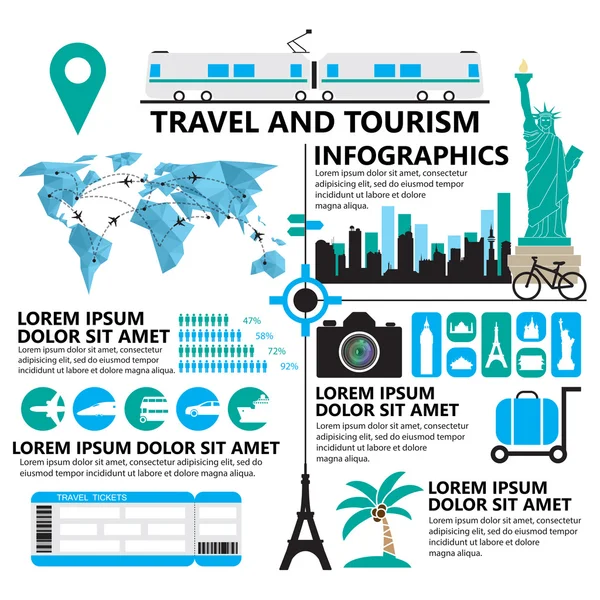 Infographies de voyage — Image vectorielle