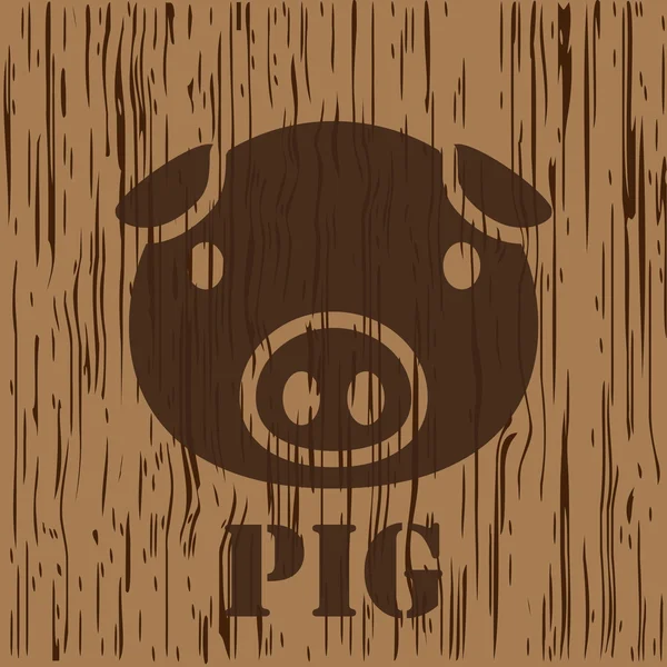 돼지, 돼지 아이콘 및 기호 — 스톡 벡터