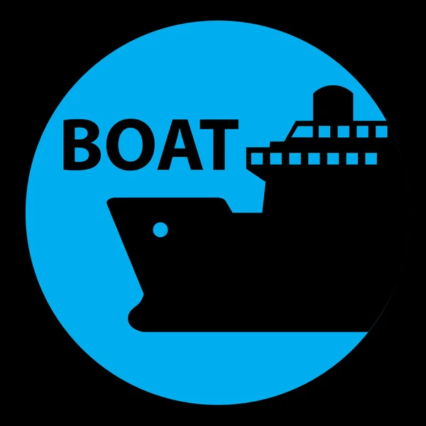Πλοίο, βάρκα, κρουαζιέρα, λιμάνι ενδείξεις και σύμβολο — Διανυσματικό Αρχείο