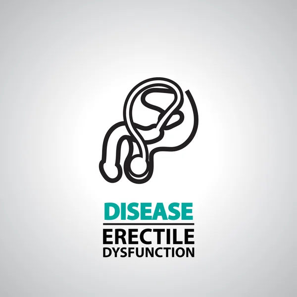 Erectile dysfunction,Penis icons and symbol — Stock Vector