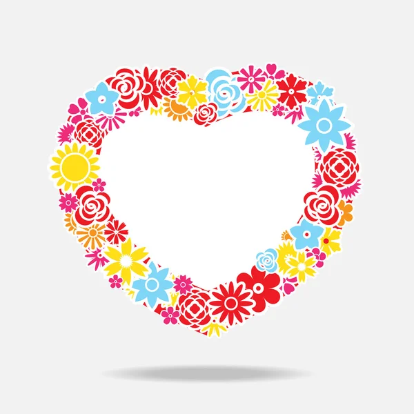Floral heart background — Stock Vector