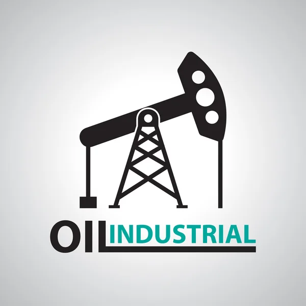 Ενέργειας αερίου, εξέδρα άντλησης πετρελαίου, εικόνα — Διανυσματικό Αρχείο