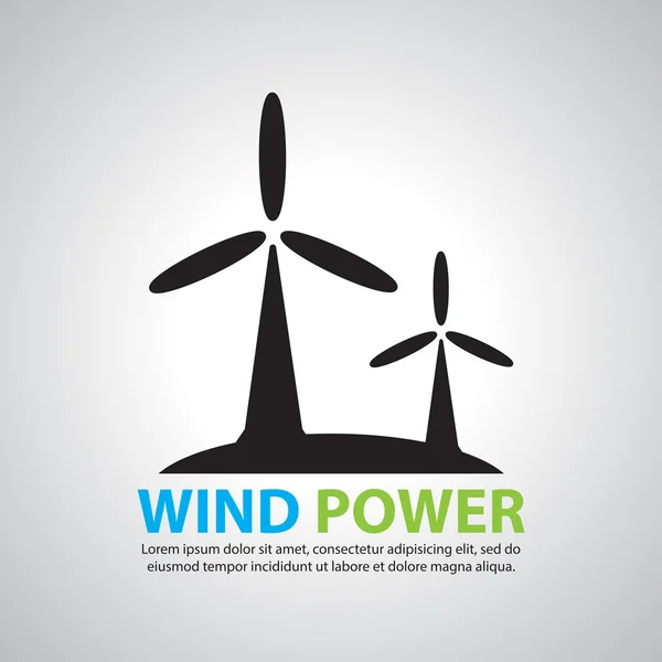 Wind turbine icon — Stock Vector