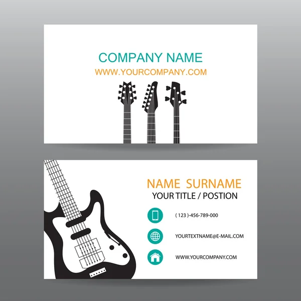 Business card vektor bakgrund, musiker — Stock vektor