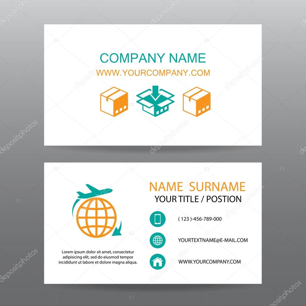 Business card vector background,Shipping, and Logistics