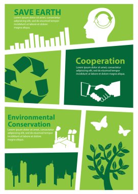 Dünya günü ve geri dönüşüm, baskı boyutu a4