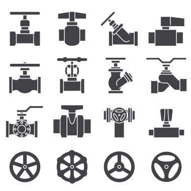 Vana ve musluklar Icon set