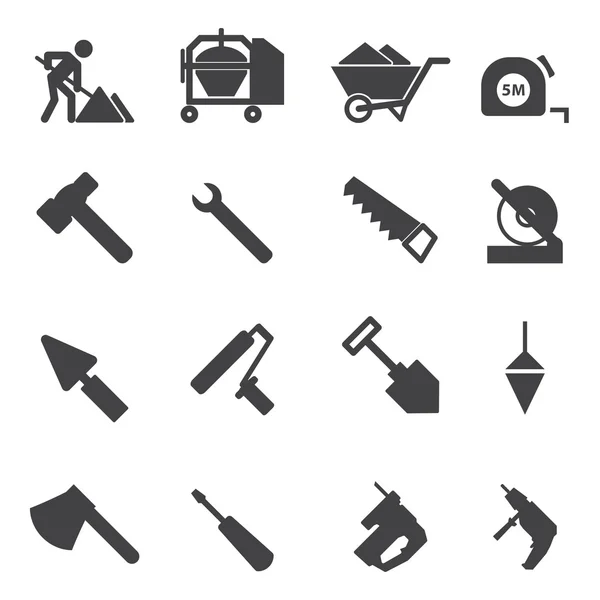 İnşaat Icons set — Stok Vektör