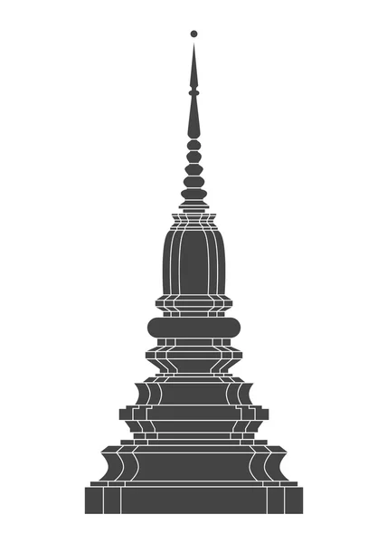 Tailandia Templo vector — Archivo Imágenes Vectoriales