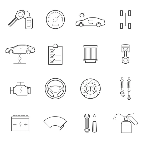 Conjunto de iconos de servicio de coche — Vector de stock