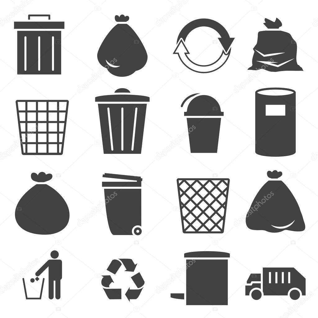 trashcan icon set