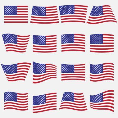 Vektör Amerikan bayrağı simgesi