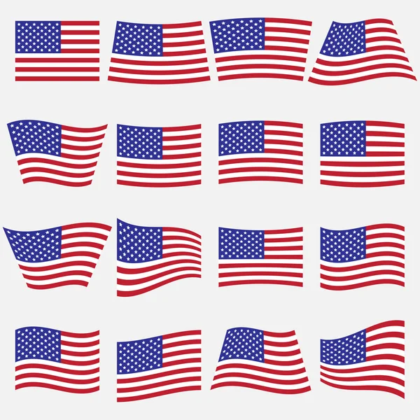 Vector american flag icon — Stock Vector