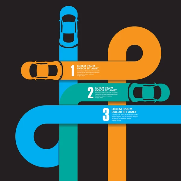 Wyścig samochodów Infografika — Wektor stockowy