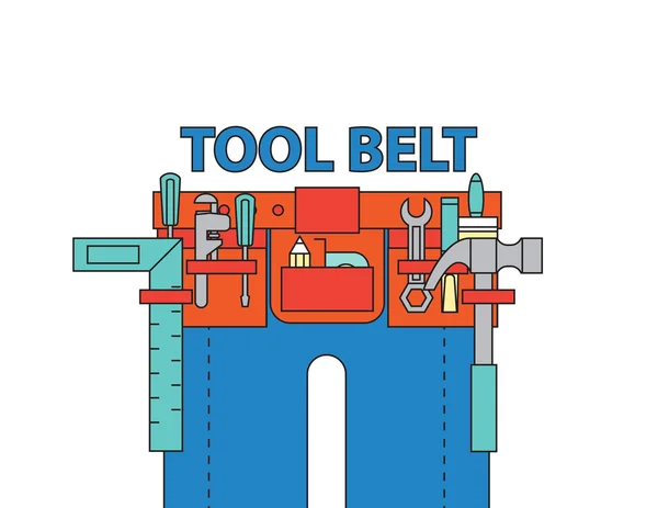 Tool belt ,vector — Stock Vector