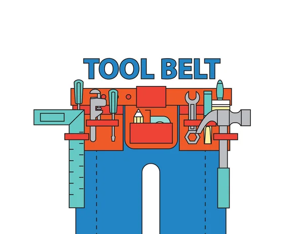 Verktyget bälte, vektor — Stock vektor