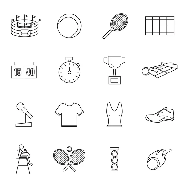 Tennis Icons,vector — Stock Vector