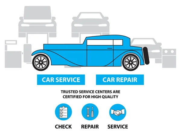 Car-service, Flat ontworpen banners voor ui-ux ontwerp andweb ontwerp — Stockvector