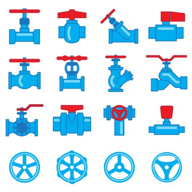 Vana ve musluklar Icon set