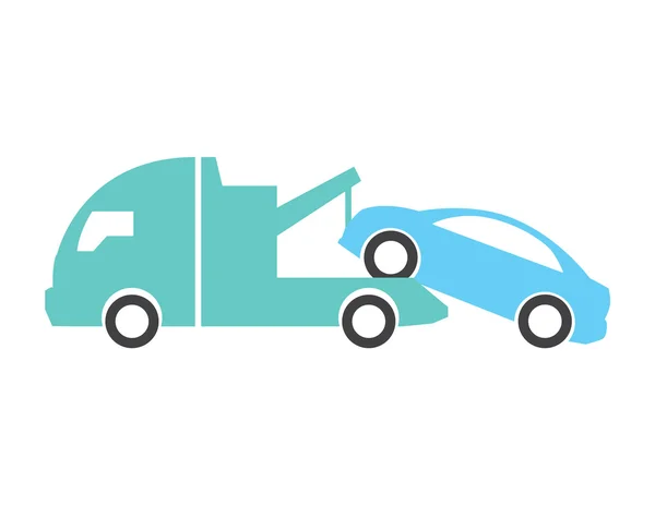 Car towing truck — Stock Vector