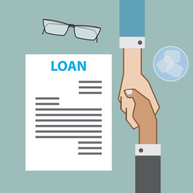 Business Cooperation Agreement and Loan banking,, hands close up clipart