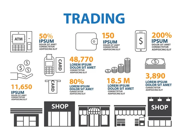 Infografik zur Geldlinie — Stockvektor