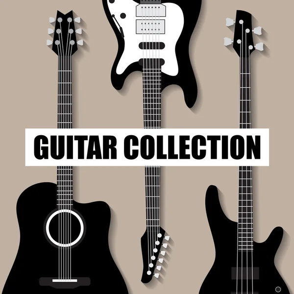 Juego de guitarras vectoriales — Vector de stock