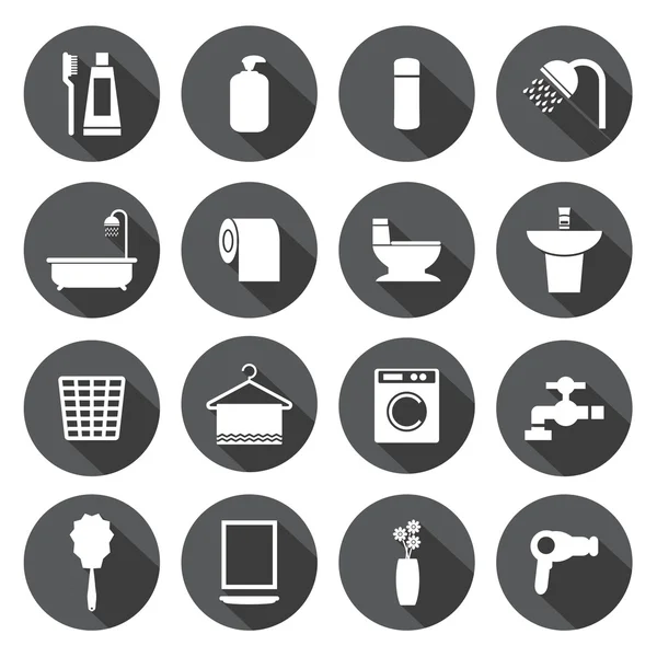 Conjunto de iconos de baño — Archivo Imágenes Vectoriales