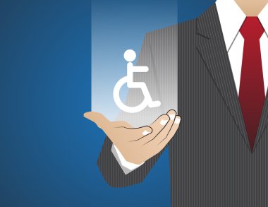 Kavram işadamı devre dışı sigorta onun elinde
