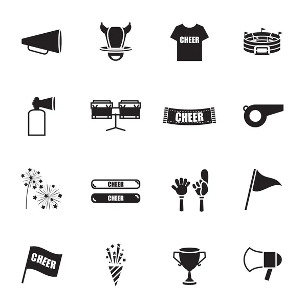 Cheer equipment Sports icons set — Stock Vector