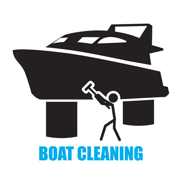 Nettoyage de bateau — Image vectorielle