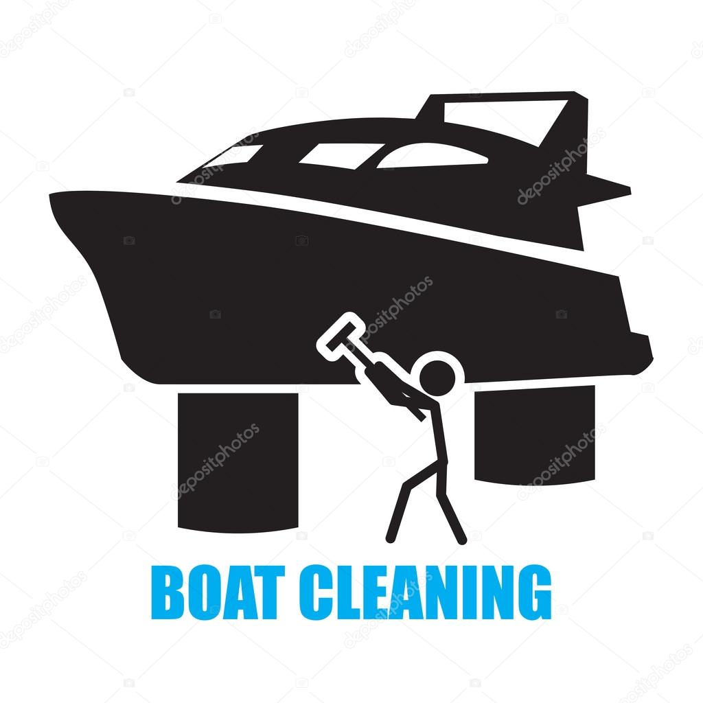 Boat cleaning — Stock Vector © bitontawan02 84146916