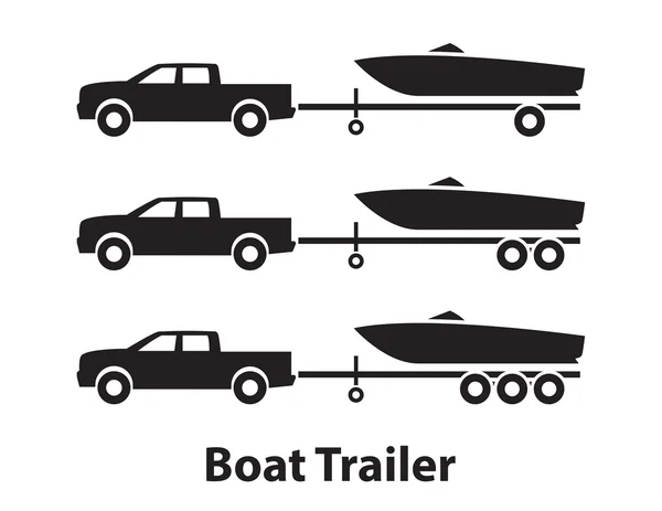 Båttrailers, symbol — Stock vektor