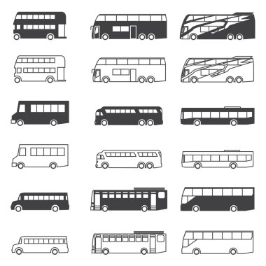 otobüs Icon set