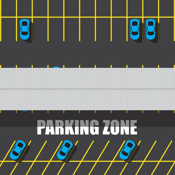 Parcheggio auto zona — Vettoriale Stock