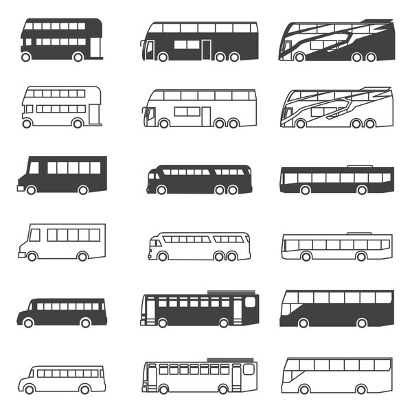 Bus icon set