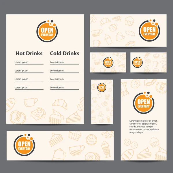 Design de menu de café —  Vetores de Stock