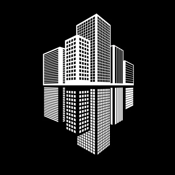 Byggnader och kontor ikonen Ange — Stock vektor
