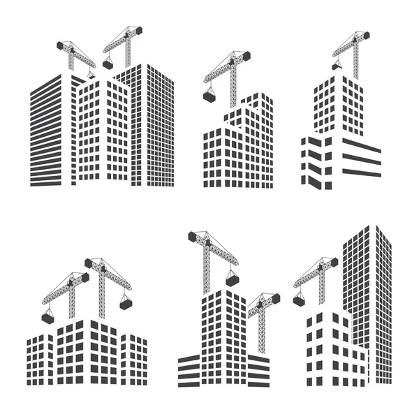 Conjunto de construção de edifícios —  Vetores de Stock