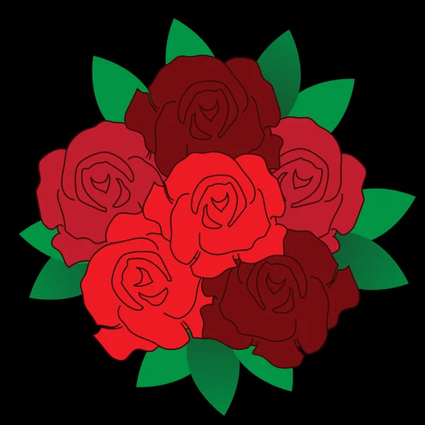 Rose Bouquet,vector icon — Stock Vector