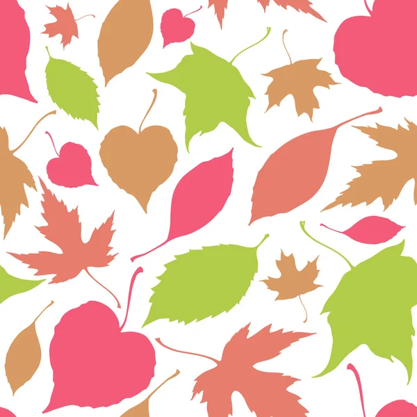 Seamless pattern with falling leaves — Stock Vector