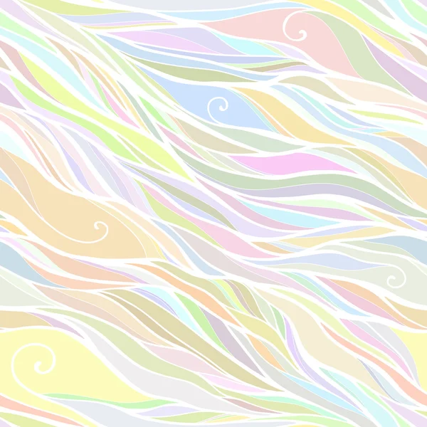 Seamless mönster med doodle vågor prydnad — Stock vektor