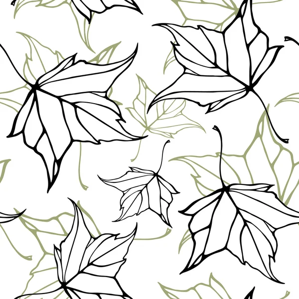 Seamless mönster med fallande löv — Stock vektor