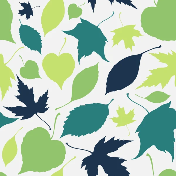 Seamless pattern with falling leaves. Autumn background — Stock Vector